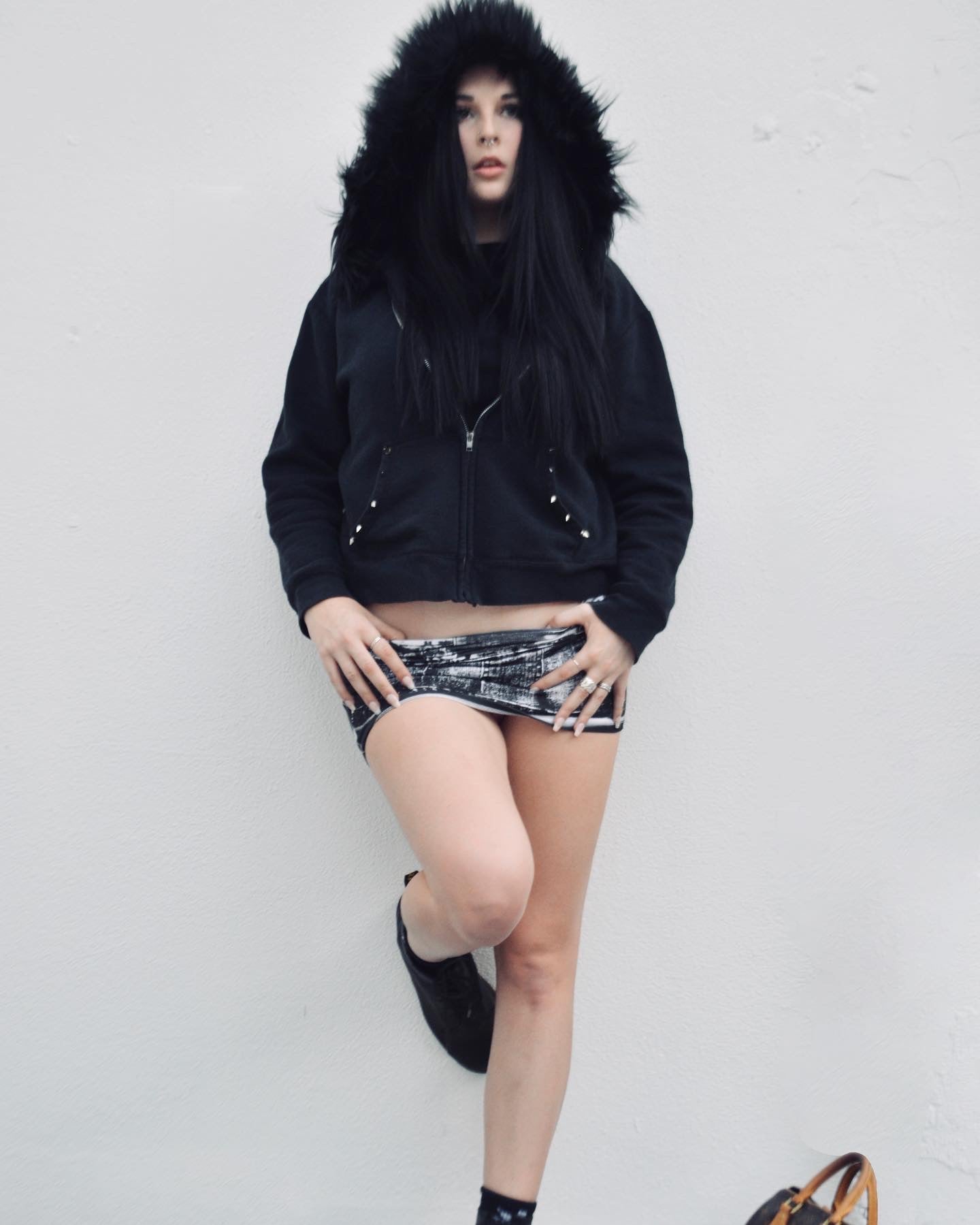 Fur Lined Zip Up Hoodie